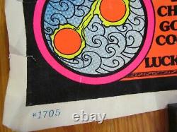 Vtg Flocked Gemini Black Light Psychedelic Astrological Poster 1982 OG #1705