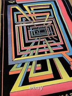 Vtg MIND MAZE Blacklight Poster 70's Western Graphics Eugene Oregon RARE DESIGN