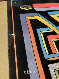 Vtg MIND MAZE Blacklight Poster 70's Western Graphics Eugene Oregon RARE DESIGN