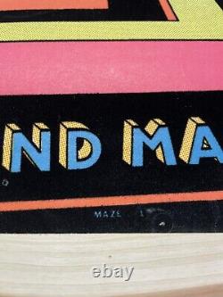 Vtg MIND MAZE Blacklight Poster 70's Western Graphics Eugene Oregon RARE DESIGN