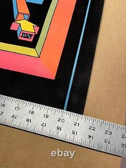 Vtg MIND MAZE Blacklight Poster 70's Western Graphics Eugene Oregon RARE DESIGN