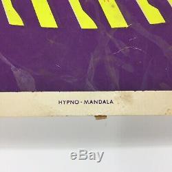 Vtg Original 1960s Hypno Mandala Magic Circle Black Light Poster Psychedelic J1A