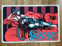 Vtg Original 40x26 Psychedelic Poster SMOKE Dream Merchants Smoking Pola Negri