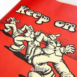Vtg Original 60s 70s Keep On Truckin' Blacklight Poster, R Crumb Grateful Dead