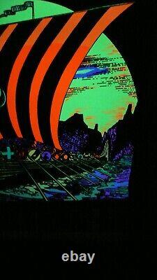 Vtg Pro Arts Black light 32 x 20 Poster Viking Ship (SHOWN UNDER BLACK LIGHT)