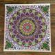 Vtg Psychedelic Mandala Blacklight Poster Neon Floral Boho Op Art Hippie Decor