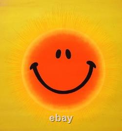 Vtg SMILE Blacklight 1971 Synthetic Trips Hippie Poster Artist V. McCully