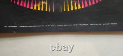 Vtg STAR MANDALA 1968 Black Light Poster Psychedelic Bright Colorful S. F. Wespac
