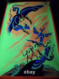 Vtg The Harpies Murray Skoff Blacklight Poster Steele Savage Psychedelic OG 70s