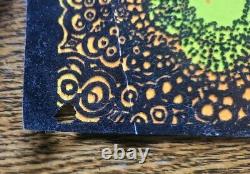 Vtg original Blacklight Poster Magic Bus Westfalia Van 16x 10 1/4 1970's