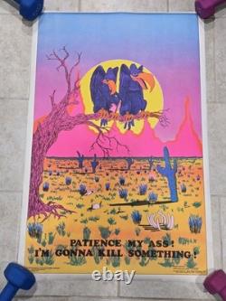Vultures 1972 Black Light Poster Rare Clean Printed In USA 23x35 Patience My A$$