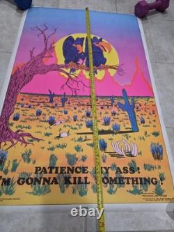 Vultures 1972 Black Light Poster Rare Clean Printed In USA 23x35 Patience My A$$