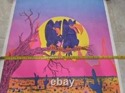 Vultures 1972 Black Light Poster Rare Clean Printed In USA 23x35 Patience My A$$