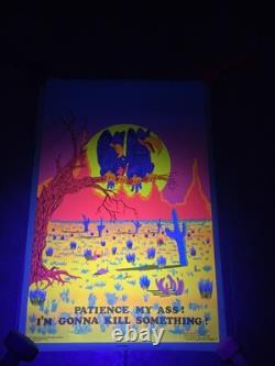 Vultures 1972 Black Light Poster Rare Clean Printed In USA 23x35 Patience My A$$
