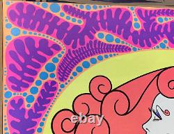 W191 TASTE ME VINTAGE 1969 HEADSHOP BLACKLIGHT WESPAC POSTER By Rick Dempsey