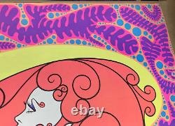 W191 TASTE ME VINTAGE 1969 HEADSHOP BLACKLIGHT WESPAC POSTER By Rick Dempsey
