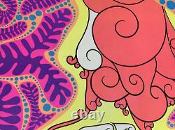 W191 TASTE ME VINTAGE 1969 HEADSHOP BLACKLIGHT WESPAC POSTER By Rick Dempsey