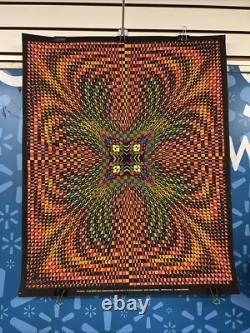 W23 ENERGY VINTAGE 1968 BLACKLIGHT HEADSHOP WESPAC POSTER By NANCY PARKER -NICE