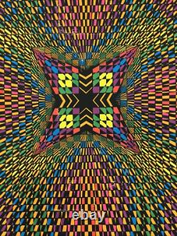 W23 ENERGY VINTAGE 1968 BLACKLIGHT HEADSHOP WESPAC POSTER By NANCY PARKER -NICE