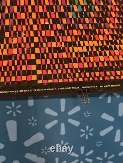 W23 ENERGY VINTAGE 1968 BLACKLIGHT HEADSHOP WESPAC POSTER By NANCY PARKER -NICE