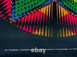 W41 STAR MANDALA 1968 VINTAGE BLACKLIGHT NOS WESPAC POSTER By NANCY PARKER -NICE