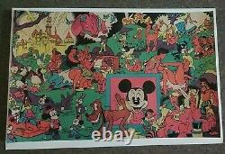 WALLY WOOD DISNEY MEMORIAL ORGY BLACKLIGHT POSTER Original RARE Vintage adult