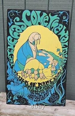 WALRUS Vintage Blacklight Poster Steve Sachs Cathy Hill Psychedelic 1968 (21X33)