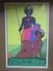 Warrior & Woman Black Light Poster 1972 Vintage In#g7583