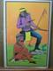 Warrior & Woman I Black Light Poster 1971 Vintage Indian In#g6179