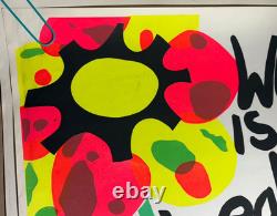 WAR IS NOT HEALTHY VINTAGE 1970 BLACKLIGHT ROYAL SCREEN POSTER By Don Morgan