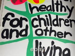 WAR IS NOT HEALTHY VINTAGE 1970 BLACKLIGHT ROYAL SCREEN POSTER By Don Morgan