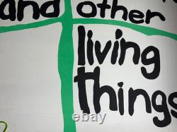 WAR IS NOT HEALTHY VINTAGE 1970 BLACKLIGHT ROYAL SCREEN POSTER By Don Morgan