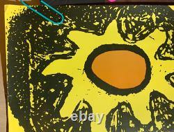 WAR IS NOT HEALTHY VINTAGE 1970's BLACKLIGHT ANTI WAR POSTER By Don Morgan