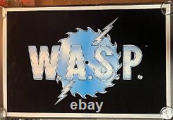 WASP band flocked Funky blacklight poster #815 vintage 1985 23x35 unused METAL