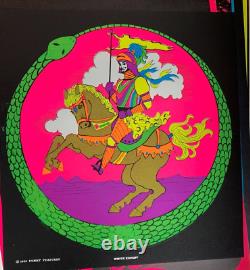 WHITE KNIGHT VINTAGE 1969 BLACKLIGHT POSTER By FUNKY FEATURES