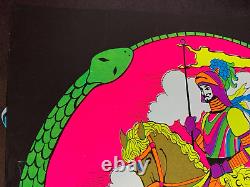 WHITE KNIGHT VINTAGE 1969 BLACKLIGHT POSTER By FUNKY FEATURES