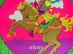 WHITE KNIGHT VINTAGE 1969 BLACKLIGHT POSTER By FUNKY FEATURES
