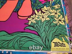 WHO ARE YOU 1970 70 VINTAGE BLACKLIGHT NOS PRO ARTS POSTER By TOM GATZ -NICE