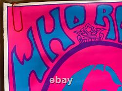 WHO ROLLED MARYJANE VINTAGE 1969 HEADSHOP BLACKLIGHT POSTER By WESPAC W-40