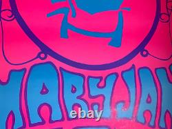 WHO ROLLED MARYJANE VINTAGE 1969 HEADSHOP BLACKLIGHT POSTER By WESPAC W-40
