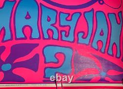WHO ROLLED MARYJANE VINTAGE 1969 HEADSHOP BLACKLIGHT POSTER By WESPAC W-40