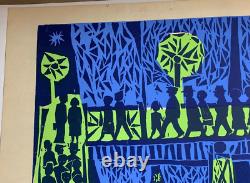 WONDERFUL NIGHT OUT VINTAGE 1970's BLACKLIGHT HEADSHOP POSTER By BOSKOVICE