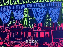WONDERFUL NIGHT OUT VINTAGE 1970's BLACKLIGHT HEADSHOP POSTER By BOSKOVICE