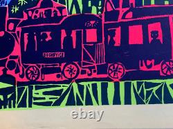 WONDERFUL NIGHT OUT VINTAGE 1970's BLACKLIGHT HEADSHOP POSTER By BOSKOVICE