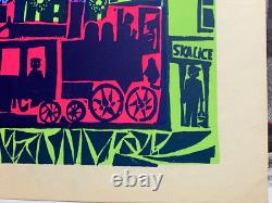 WONDERFUL NIGHT OUT VINTAGE 1970's BLACKLIGHT HEADSHOP POSTER By BOSKOVICE