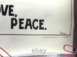 WOODSTOCK MUSIC LOVE VINTAGE 1970 HEADSHOP BLACKLIGHT POSTER By PETAGNO -NICE