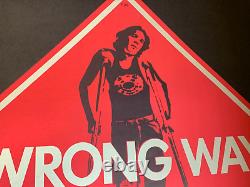 WRONG WAY ANTI DRUG VINTAGE 1971 BLACKLIGHT POSTER By DON RECORD -NICE