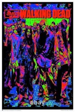 Walking Dead Black Light Zombie Group Poster Scorpio Posters 2012 New #1943