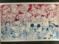 Wally Wood Disneyland Memorial Orgy Poster Psychedelic Black Light red ink