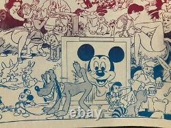 Wally Wood Disneyland Memorial Orgy Poster Psychedelic Black Light red ink